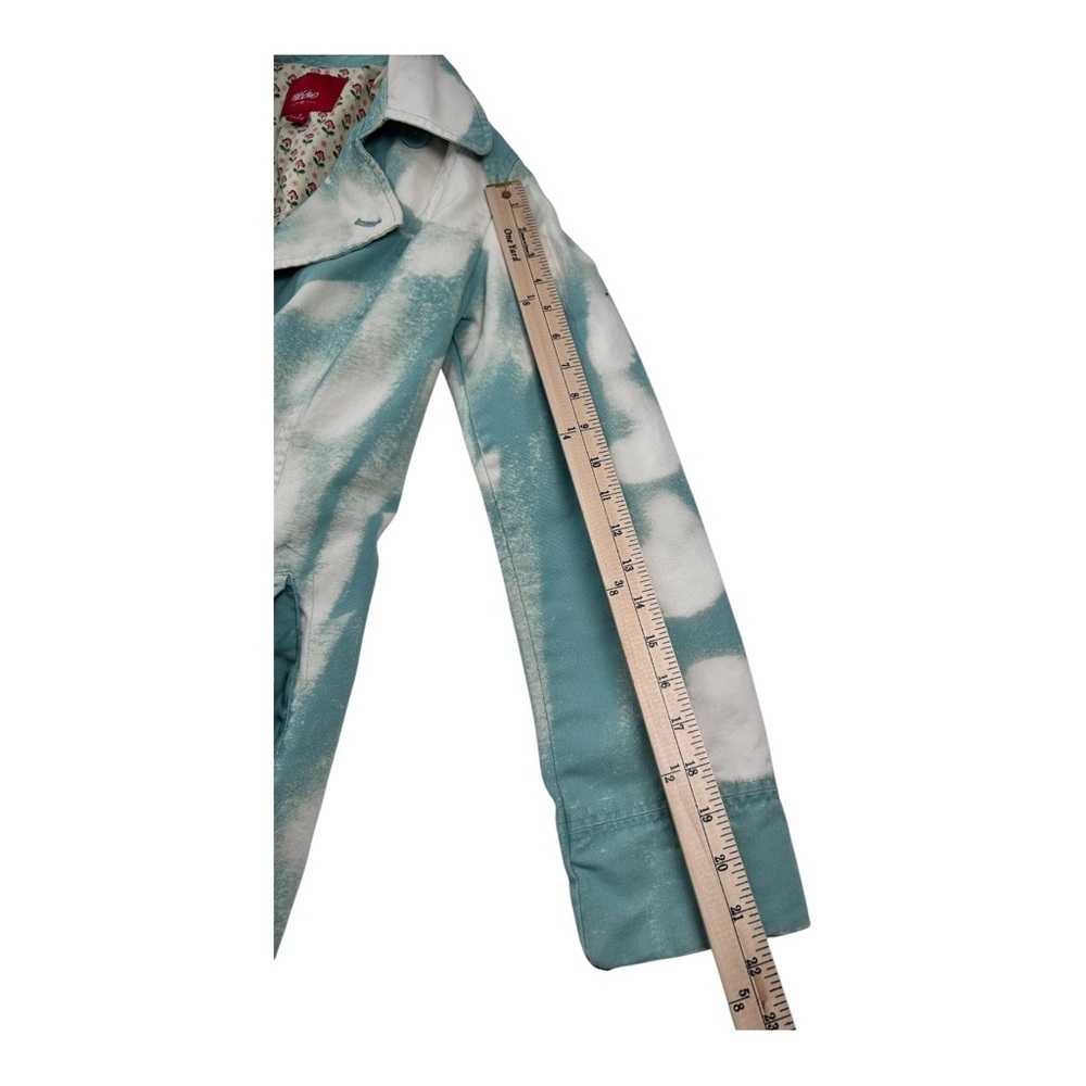 Moschino Custom Bleached Trench Jacket Butterfly “Believe” Hand Painted Coat S - Picture 3 of 9